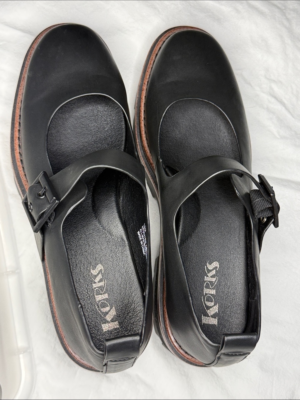 Kork-Ease Women's Veronica Black Mary Jane Comfort Shoes Lug Sole
